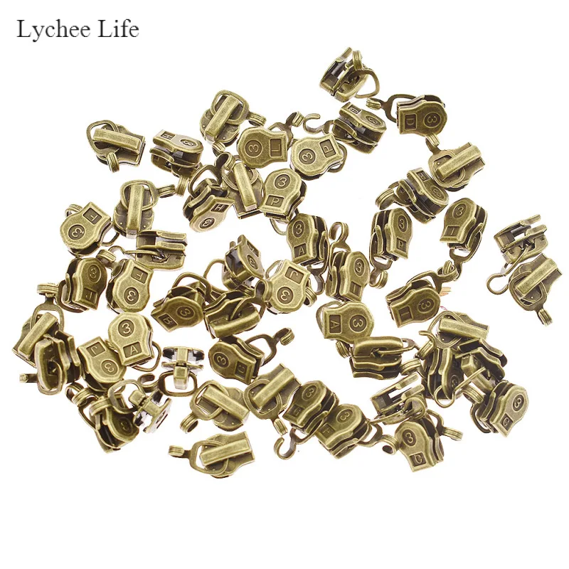 

Винтажная металлическая сумочка на молнии Lychee Life, 50 шт., аксессуары для самостоятельного пошива одежды