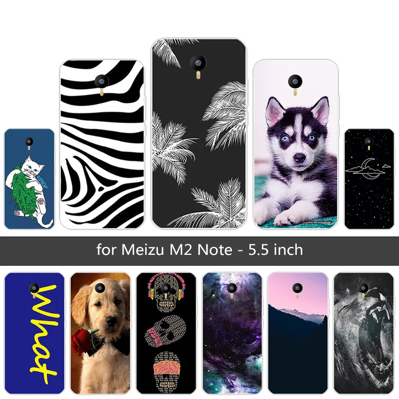 ТПУ для Meizu M2 Note HighMountain чехлы телефонов Чехол 5 дюймов череп кремний черный