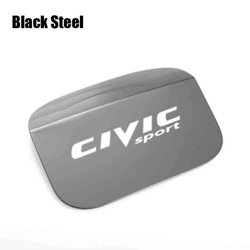 black Автостайлинг BACKAR для Honda Civic 10th модифицированный нержавеющий стальной топливный бак крышки inerior стикер аксессуары - Название цвета: black