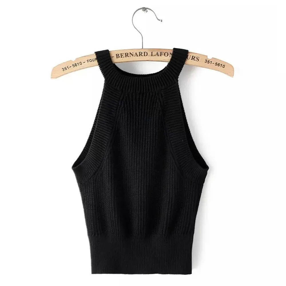 FIRSTTO сексуальный трикотажный топ Бюстье для фитнеса Короткие топы с бретельками