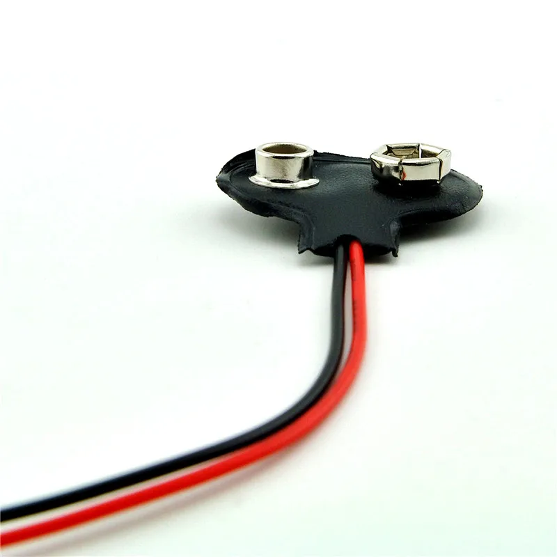 

100 шт./лот (кабель для аккумулятора 9 в), Т-образный, 15 см, проводной, 9 В, соединители с зажимом для аккумулятора 6F22