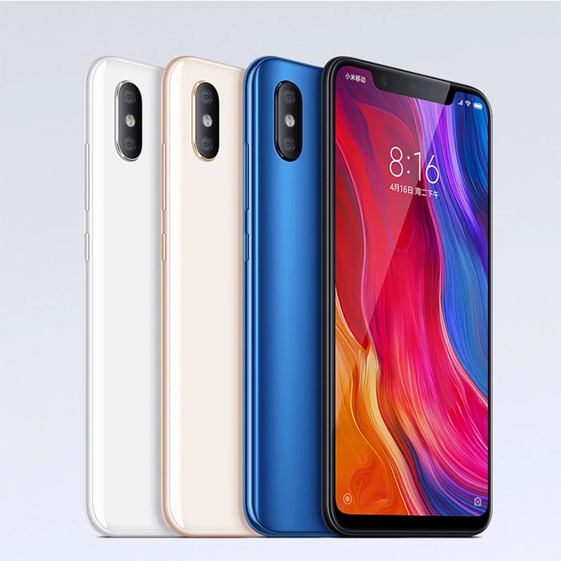 В наличии глобальная версия Xiaomi mi 8 Ми мобильные телефоны 6 ГБ 64 Snapdragon 845 Octa Core 21
