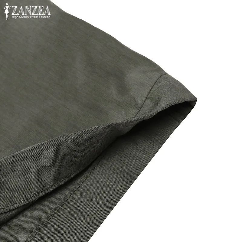Женские комбинезоны с заниженным шаговым швом,, ZANZEA, летние брюки-карго, палаццо, комбинезоны, комбинезоны с коротким рукавом, комбинезон, Macacao Feminino 5XL