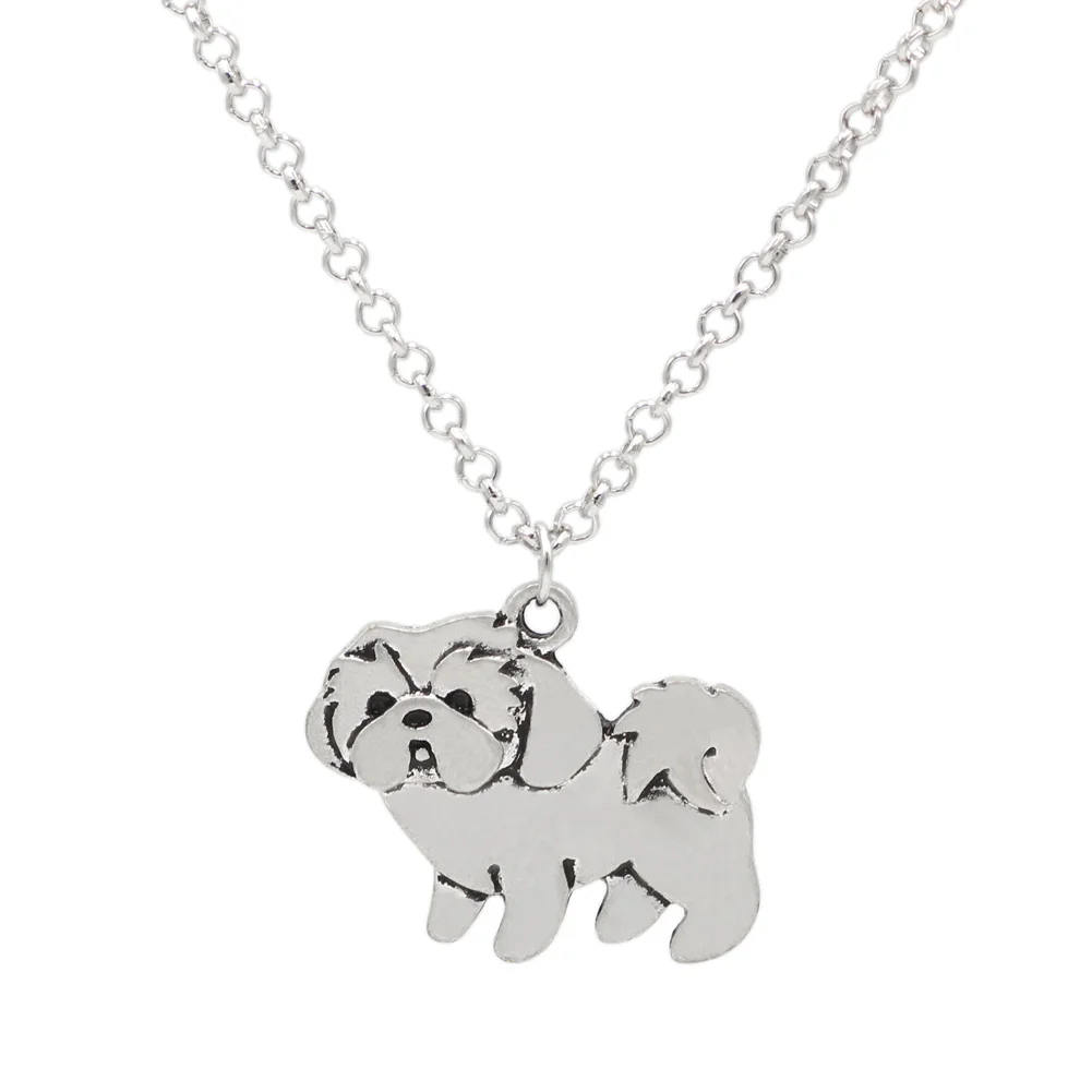 Винтажное ожерелье с подвеской в стиле бохо изображением Льва собаки Зена колье