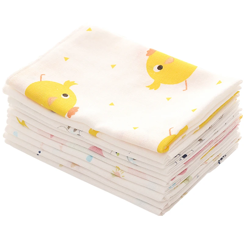

Cartoon Cotton Gaze Towels Soft Baby Towel Handkerchief for Infant Kid Children Feeding Bathing Face Washing 25*25cm AD0443