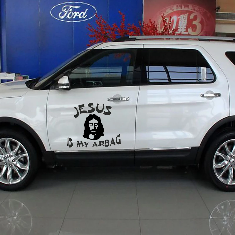 58 см x 53 88 2 Jesus Is My Airbag Graphic (по одному для каждой стороны) Автомобильная наклейка на