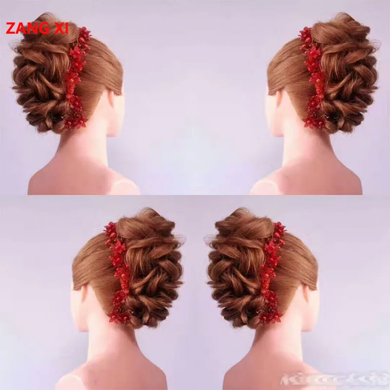 High Grade Golden 80% Human Hair Training Head For Curl Iron Straighten Practice Female Hairdresser Mannequin Head With Shoulder enlarge