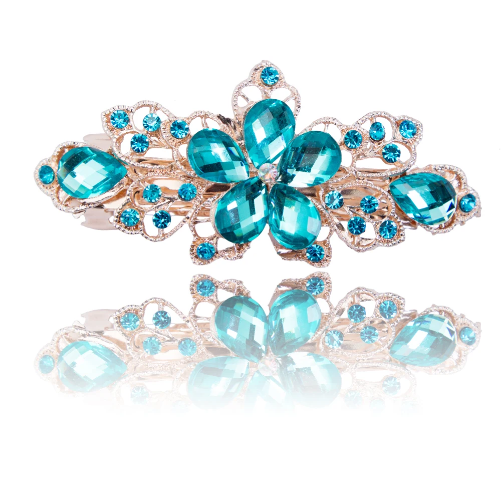 Женские хрустальные шпильки для волос Haimeiakng свадебные аксессуары с цветочной