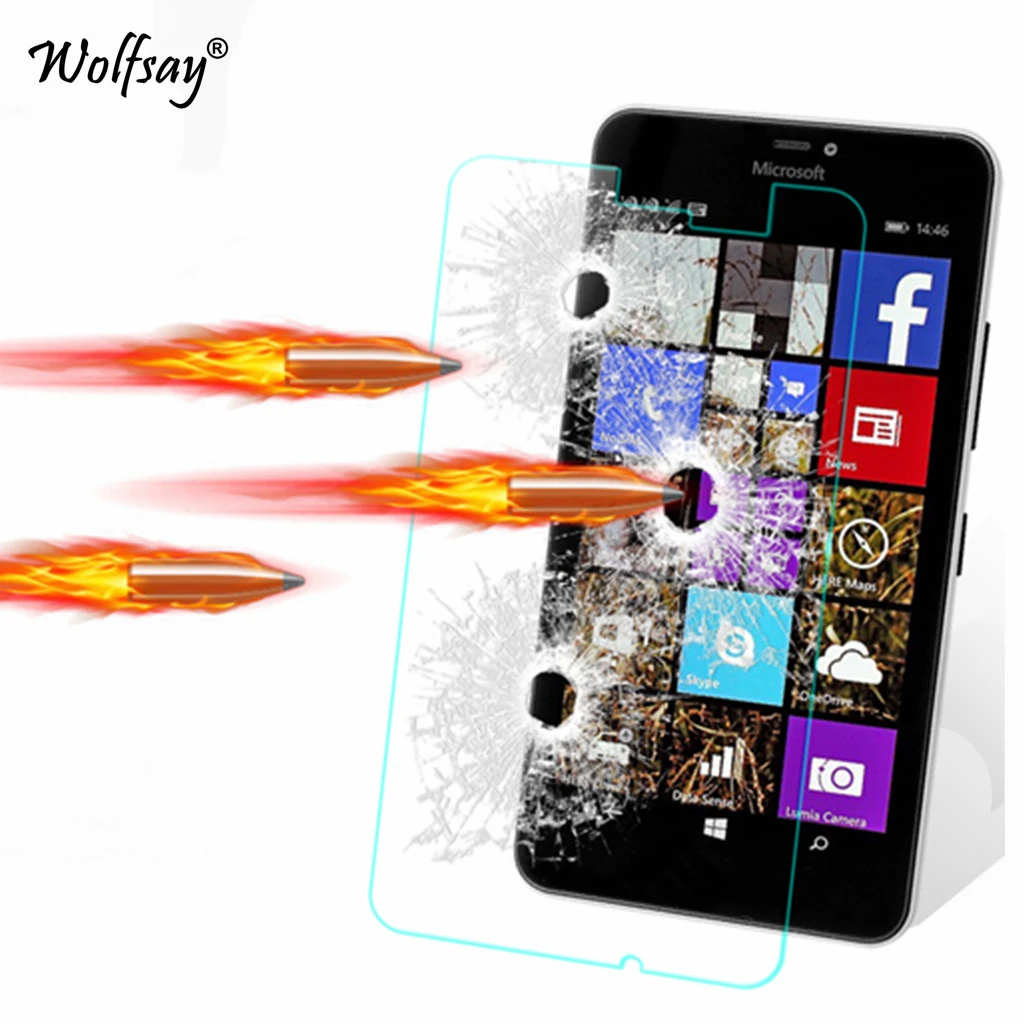 Wolfsay 2 шт стекло для Lumia 640 XL Защитная пленка экрана закаленное Microsoft Nokia 640xl
