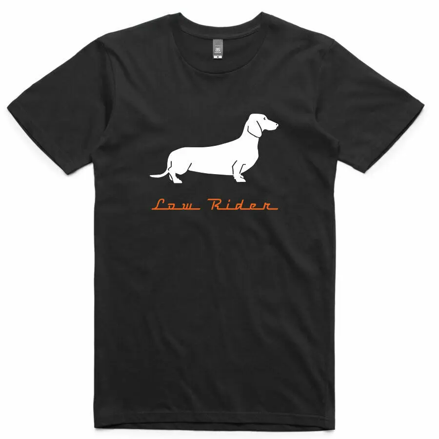 Мужская футболка с изображением собаки таксы и колбасы | одежда