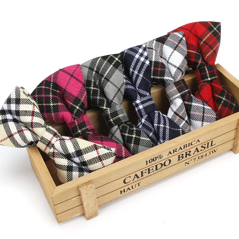Модные Классические свадебные деловые праздничное хлопковое Tartan галстуки