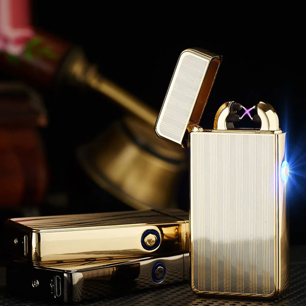 Бесплатная доставка ветрозащитный USB Перезаряжаемые легче/дуговой electriclighter/USB