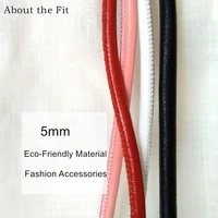 5mm 2mroll stitched lamb leather cord with cotton core sutural sheepskin real leather rope for bracelet necklace jewelry making