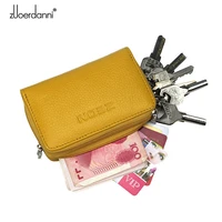 fashion genuine leather smart key women holder case ring women bag small purse keychain wallet a34