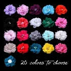 (120 шт.лот) 2 дюйма 20 видов цветов DIY мини-шифоновые цветы с жемчугом и стразами для девочек, аксессуары, новые горячие детские цветы для волос