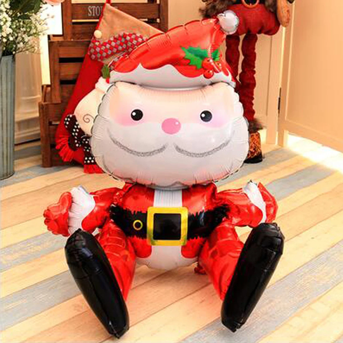 

3D стерео Санта Клаус фольгированные воздушные шары для рождественской вечеринки, праздника, дома, вечеринки, украшения для магазина, нового...