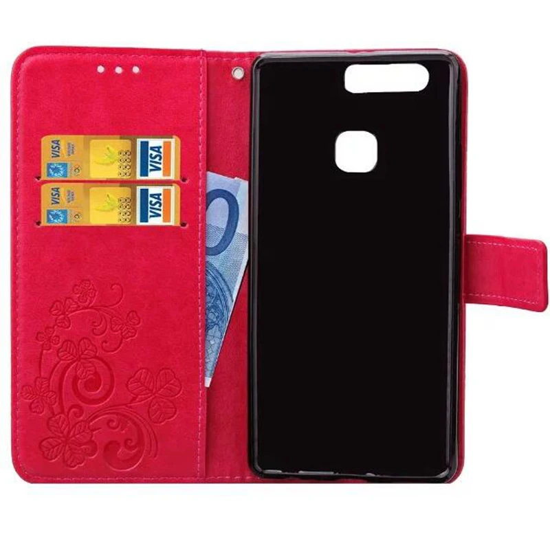 Cover Cell phone Case For Huawei P9 5.2&quot EVA-AL00 Flip PU Leather Diamond Flower Design Protection Holster Shell Card Slot Strap |