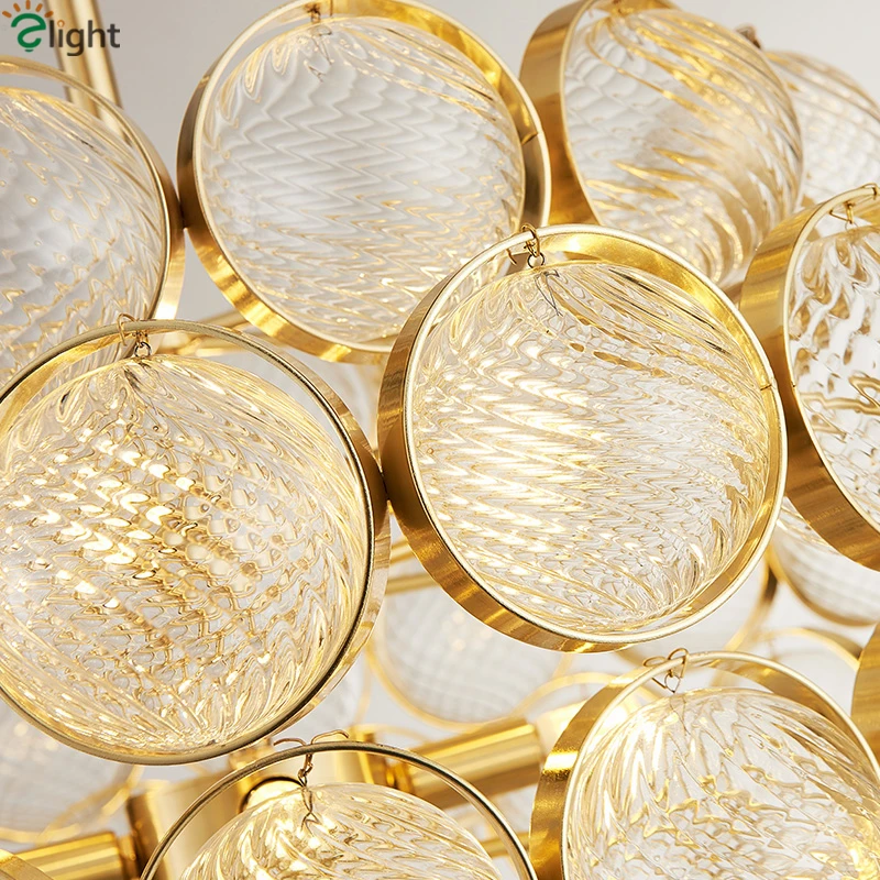 Современный золотой подвесной светильник Post Lustre Led, резные стеклянные шары, подвесные светильники для внутреннего освещения, подвесной светильник