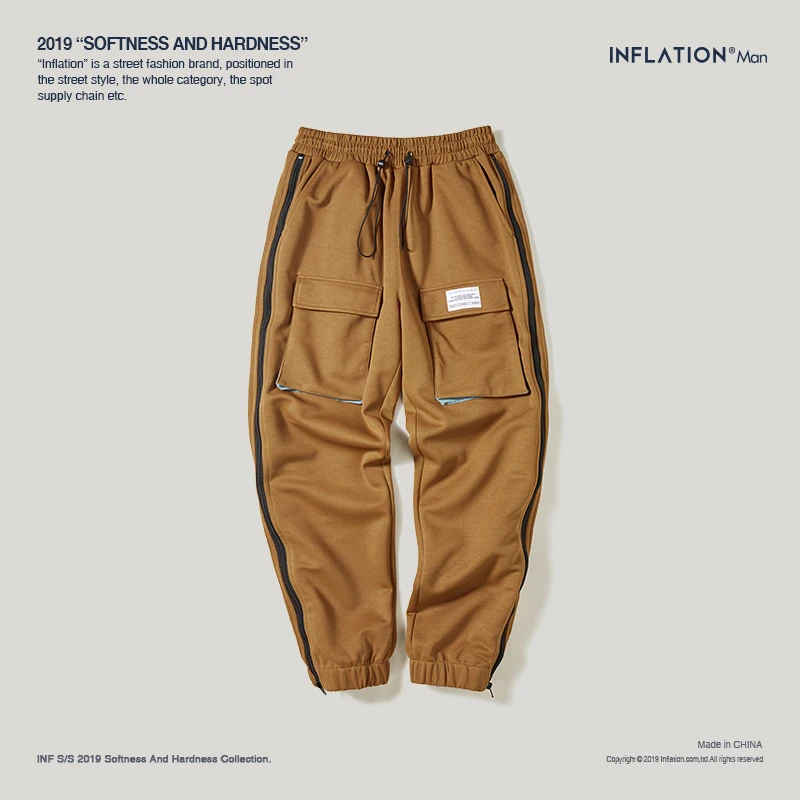INFLATION мужские брюки уличная ветровка 2020 осень зима новый хип хоп спортивные штаны