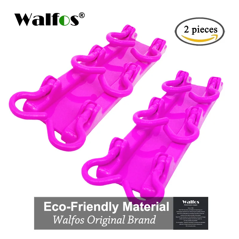 Pink 2 pieces WALFOS 2 шт./набор, кухонный шкаф, 6 крючков, органайзер, шкафчик, инструменты, вешалка для полотенец, шкаф, полка для хранения одежды - Цвет: Pink 2 pieces