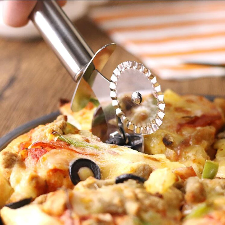 1 шт. нож для пиццы пирог сервер пицца сервера Ножи одиночный/двойной wheelSharp колесо