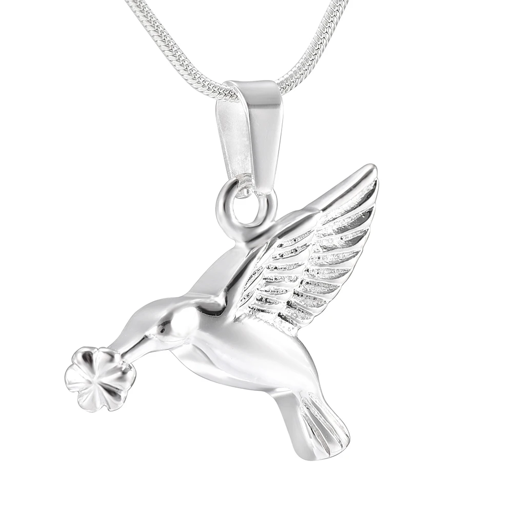 

Stainless Steel Keepsake Cremation Jewelry Hummingbird Cremation Urn Pendant for Pet Human Ashes