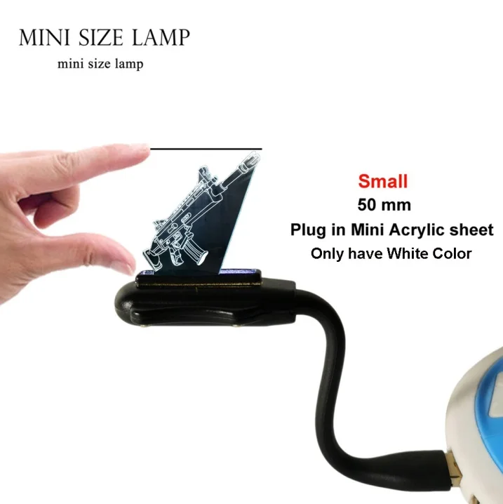 Mini Size USB Lamp Крутой светодиодный светильник в виде винтовки для игры "Битва рояль" PUBG TPS SCAR-L, настольная лампа RGB, 7 цветов, детская игрушка для мальчиков, домашний декор, рождественский подарок - Испускаемый цвет: Mini Size USB Lamp