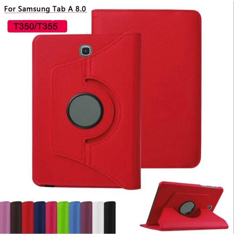 Чехол из искусственной кожи с поворотом на 360 градусов для Samsung Galaxy Tab A 8 0 T350 T355 Lichi