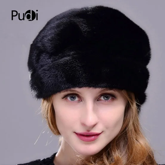 

HM020 Winter hats for women Real genuine mink fur hat women's winter hats whole piece mink fur hats