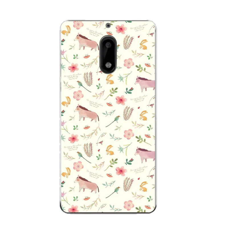 Qmswei Мягкий ТПУ чехол для телефона nokia3 nokia5 nokia6 nokia8 N540 N535 ясный с принтом кролики