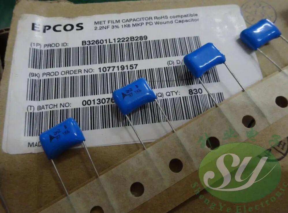 

2019 hot sale 20PCS/50PCS EPCOS 0.0022uf/1600v 2.2nf 2200pf 2n2 222 New B32601L1222B free shipping