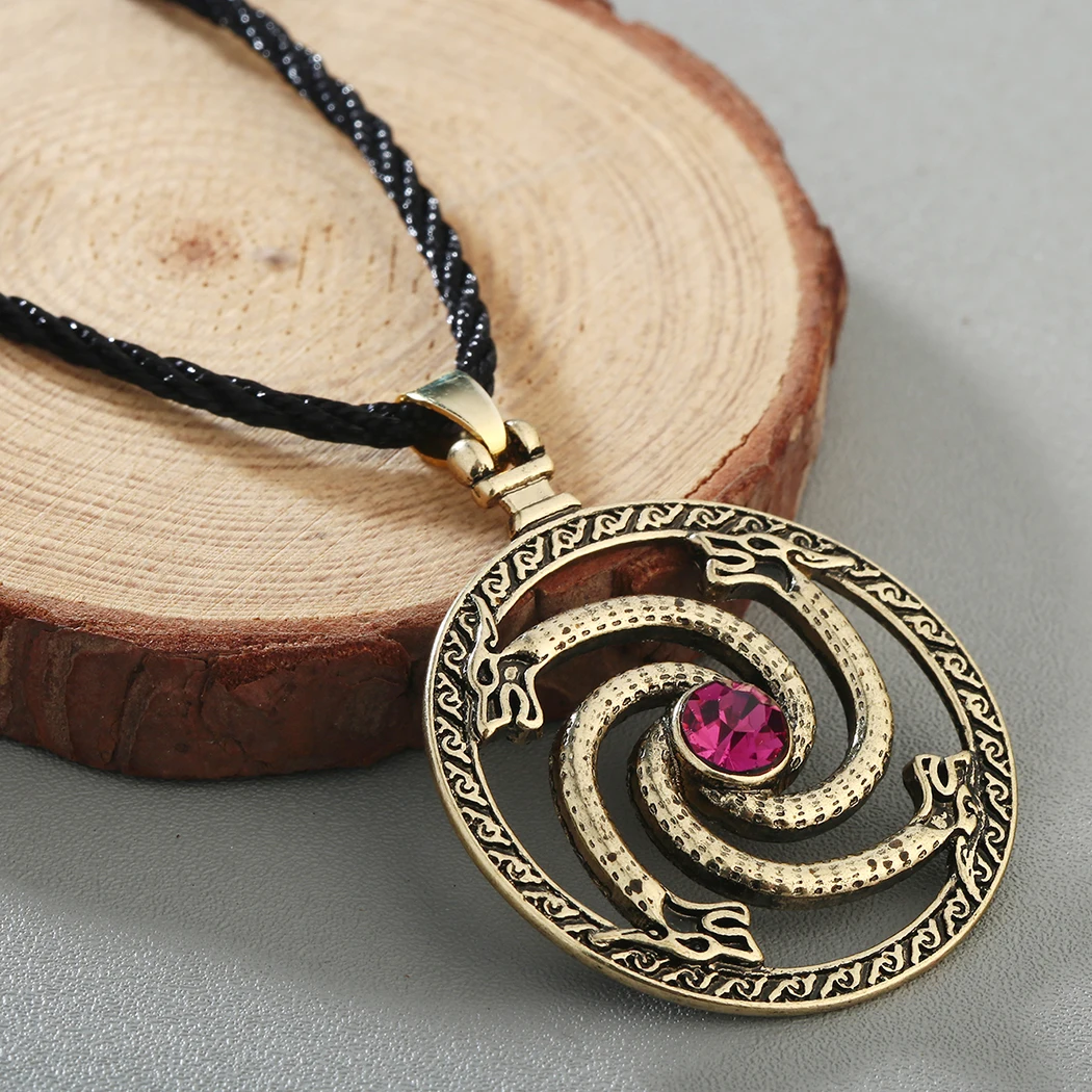 Chereda винтажные Valknut Viking славянские подвески и ожерелье s Wolfs с красным камнем