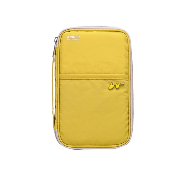 Yellow Mihawk дорожный кошелек для паспорта, держатель для женщин, многофункциональная посылка для кредитных карт, ID, для хранения документов, клатч, аксессуары, поставка - Цвет: Yellow