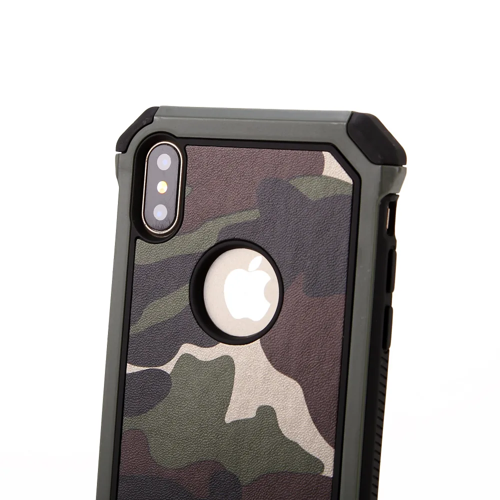 Premium Duty Dual Layer Military Army Camouflage Design Defender Shockproof Rugged Impact Super Protective case for iPhone X/XS |