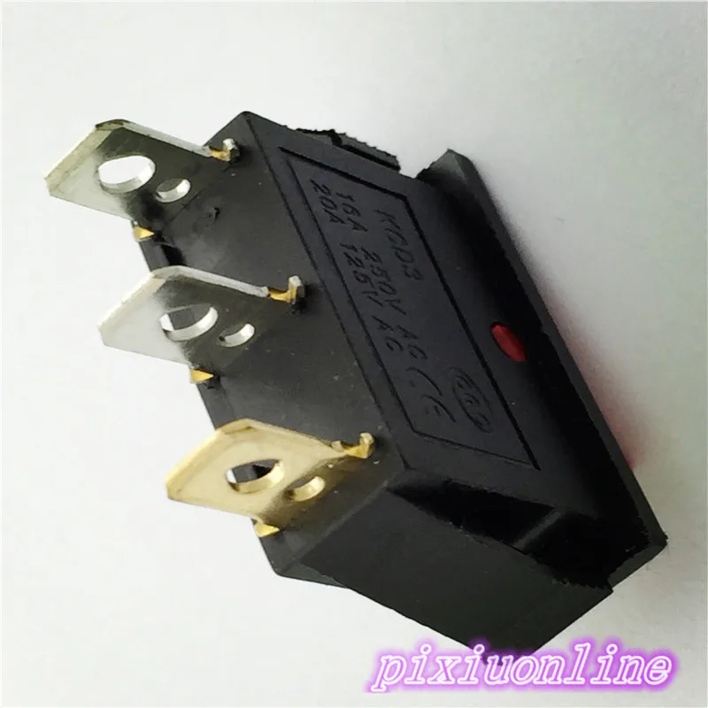 Высокое качество G132Y 3PIN SPST вкл/выкл 5 шт. красный светодиодный переключатель LightBoat