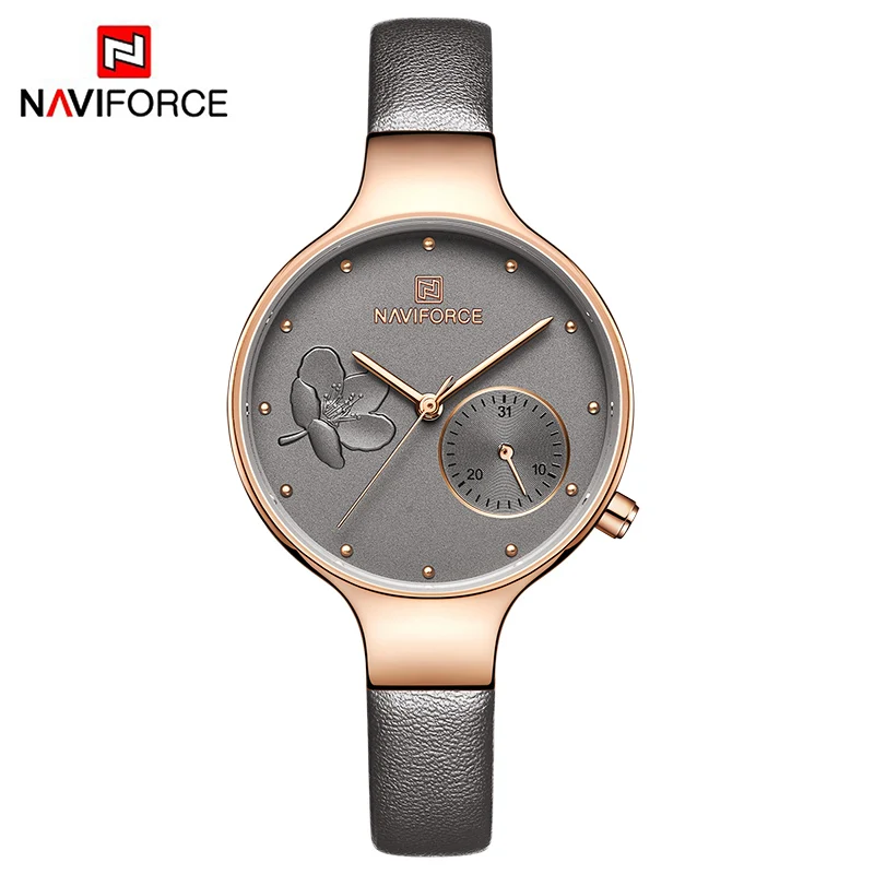 Топ люксовый бренд NAVIFORCE женские часы для девочек модные кварцевые наручные