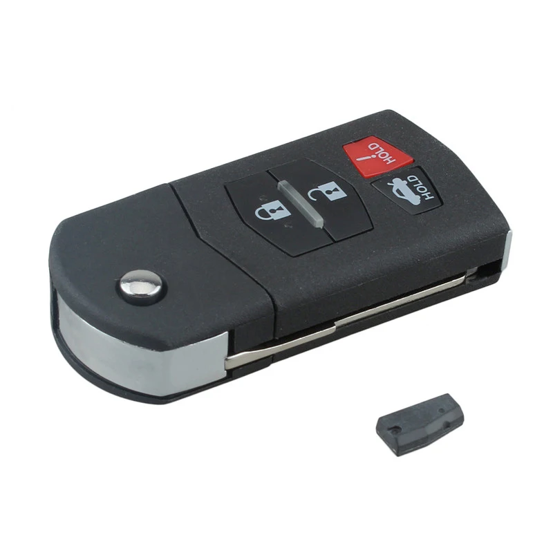 Ключ-брелок без лезвия с четырьмя кнопками на 313 МГц KPU41788 с ID63 чипом для Мазда 2004-2012 годов.