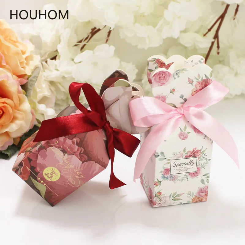 50 шт./лот мраморный дизайн Свадебные Конфеты Подарочная коробка цветочный пакет