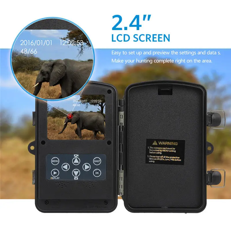 Boblov CT008 дикой природы Камера ловушка 12MP 1080 P игры инфракрасный Trail Long Range Chasse Caméras