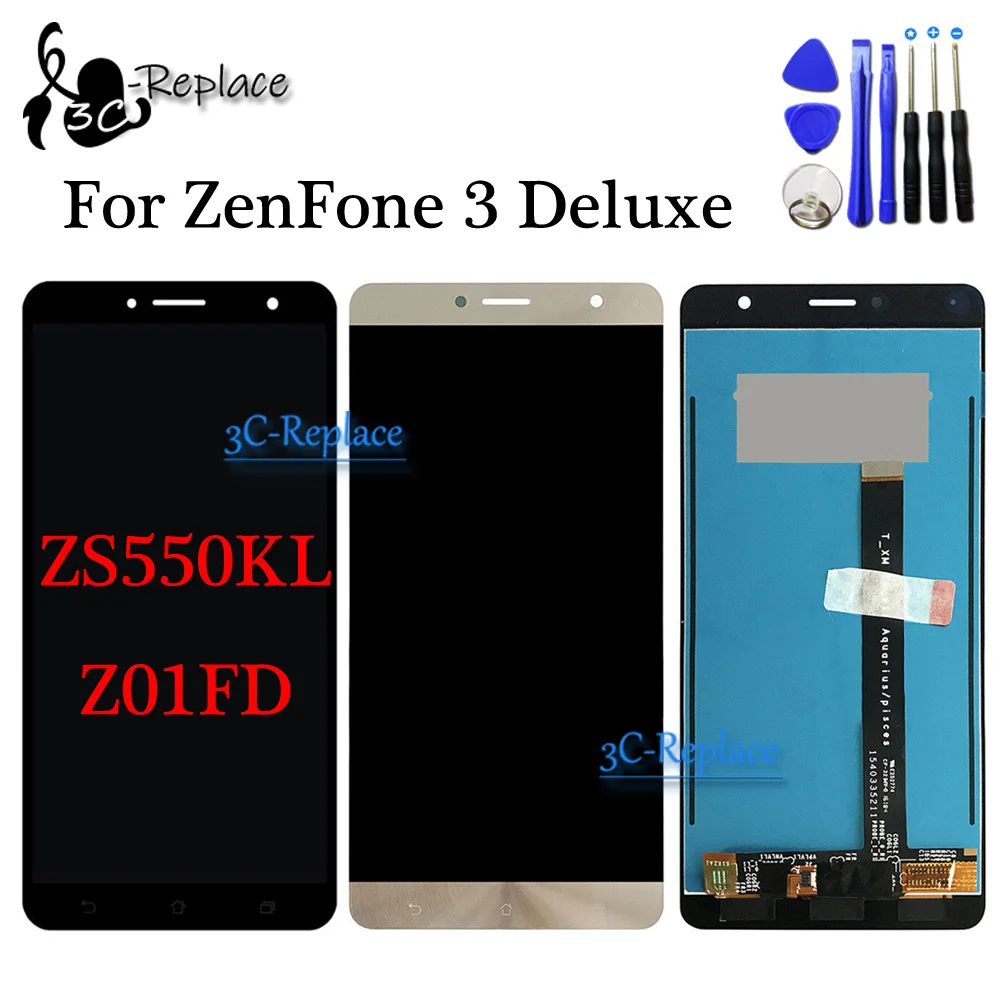 ЖК-дисплей 5 дюйма для Asus ZenFone 3 Deluxe ZS550KL Z01FD сенсорный экран с дигитайзером в сборе