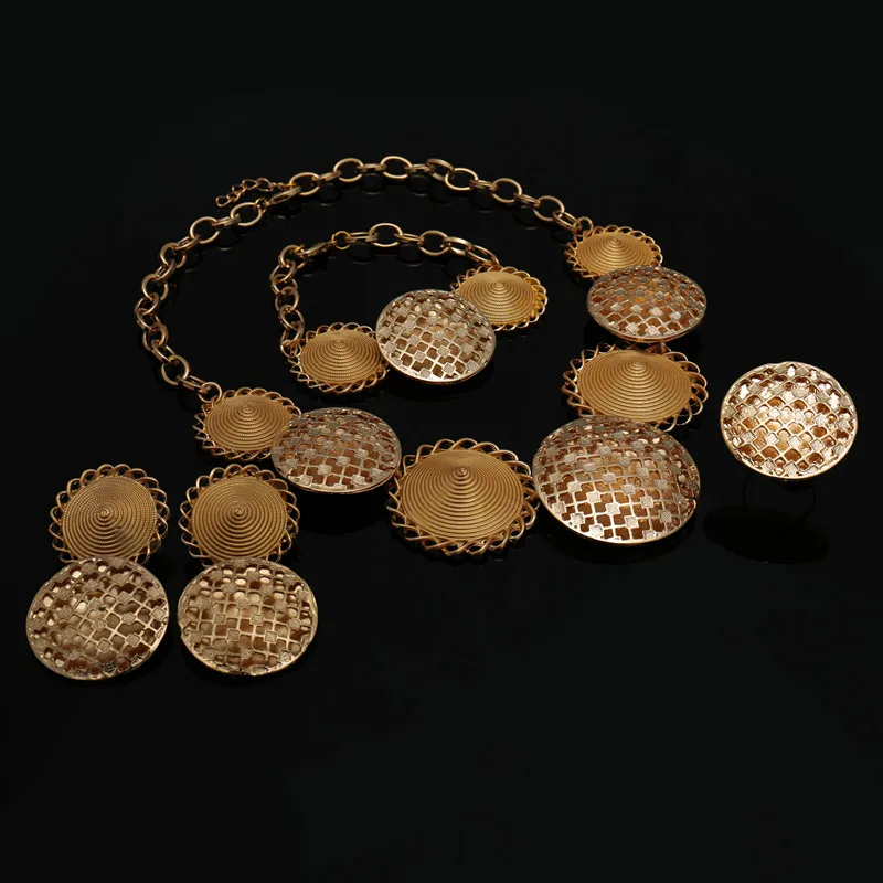 Оптовая Продажа Модные Изысканный Дубай комплект ювелирных изделий класса люкс