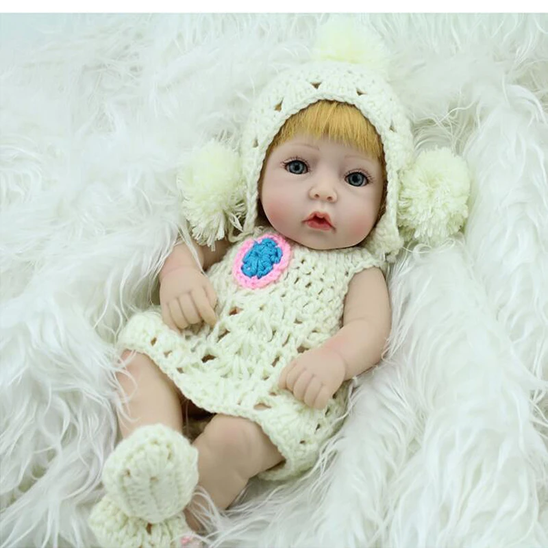 

Reborns Baby Dolls Can Bite Princess Frog style Wool Loading Handmade 28cm Newborn For Girls' Toys Gift