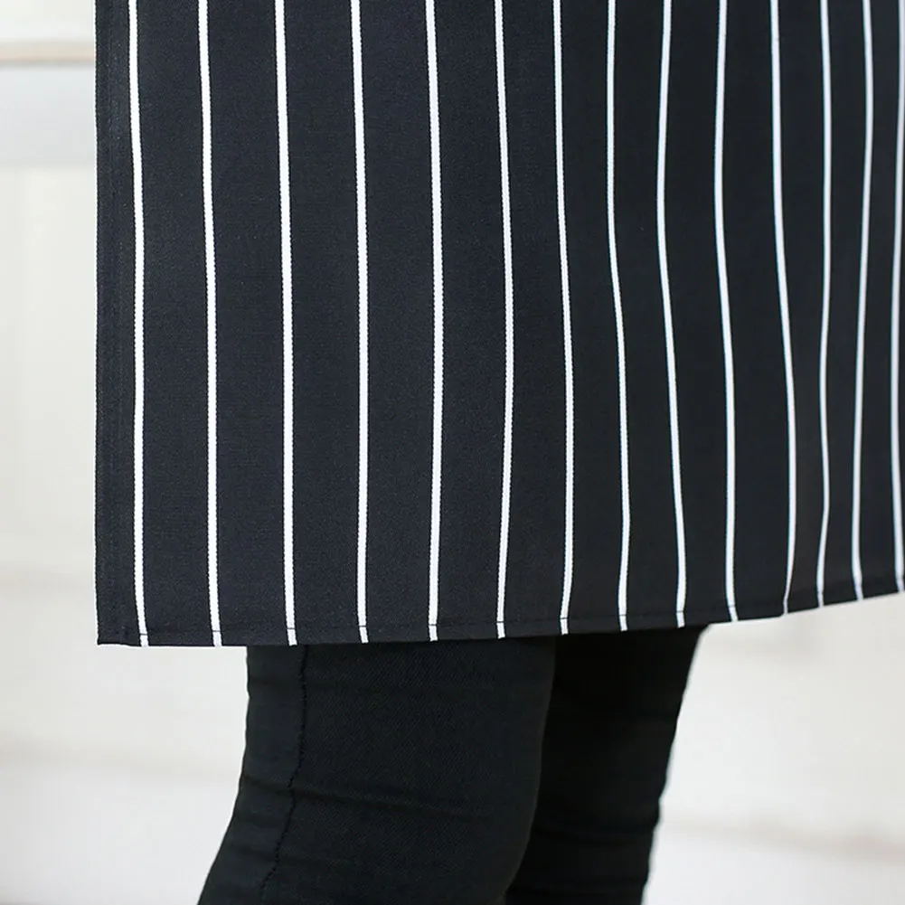Kitchen Stripe Pattern Apron Lady Women Men Adjustable Cooking with Pocket Chef Baking Bar Cafe Cloth Protect | Дом и сад