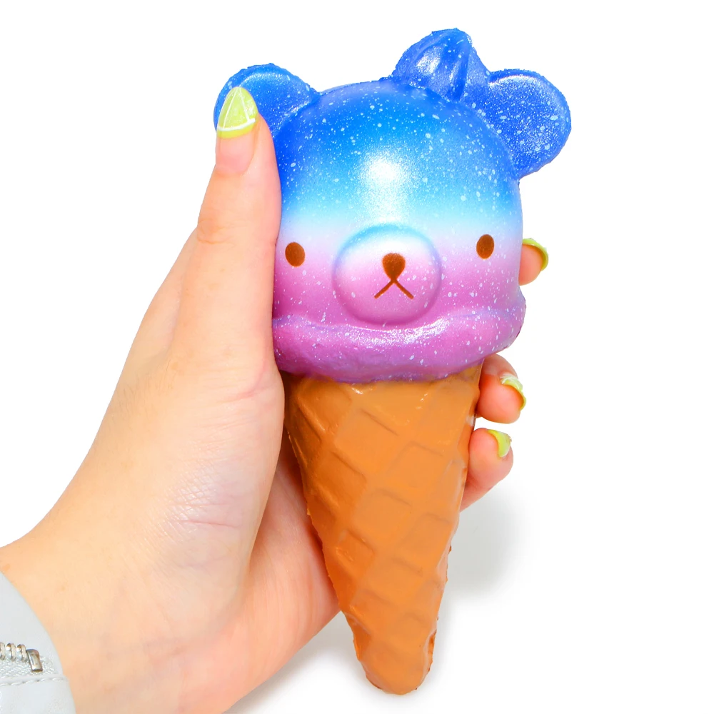 Jumbo милый мягкий красочный Медведь Мороженое супер медленно поднимающийся