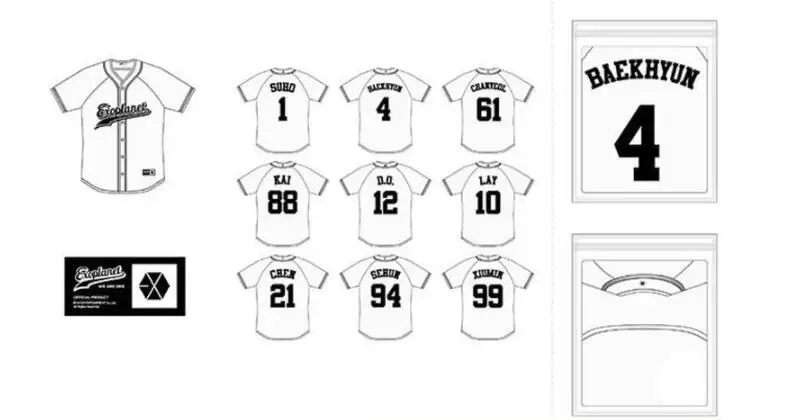Бейсбольная Футболка Kpop EXO PLANET 3 EXO rDIUM In сеульская концертная футболка Chanyeol футболка Baekhyun Tee Chen Топы