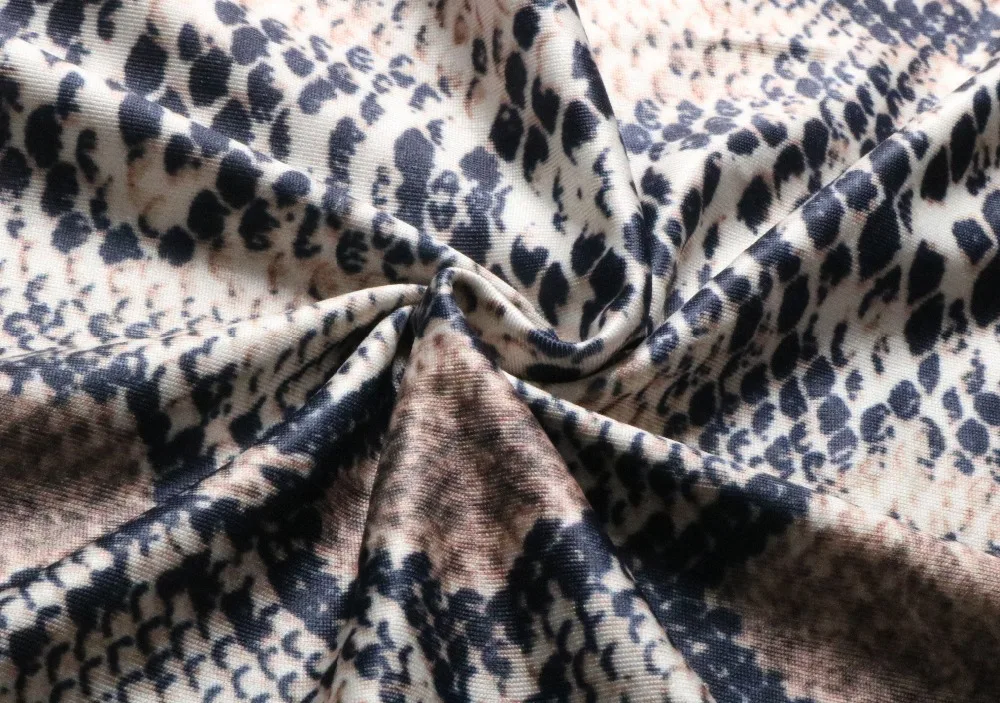 2019 Leopard Snakeskin One Piece Women Sexy Long Sleeve Slim Bodysuit Skirt Match Spring Summer New Trend Tashion Tops Shirt |