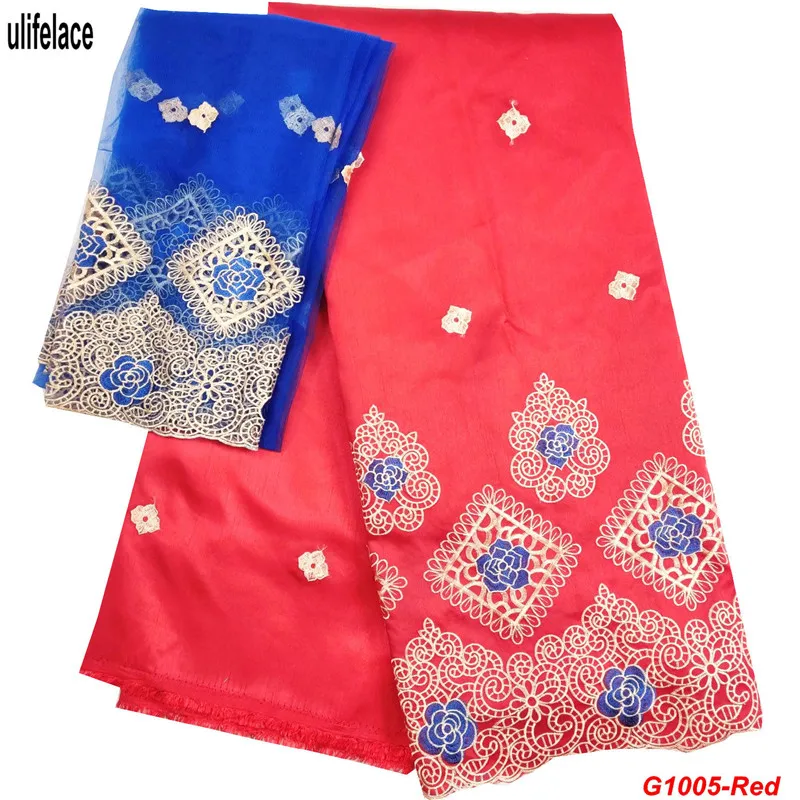 Африканская ткань с камнями индийское высокого качества сырой шелк Джордж