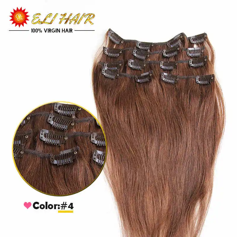 Full Head 14&quot16&quot18&quot20&quot22&quot24&quotClip in 100% Remy Real Human Hair Extensions |
