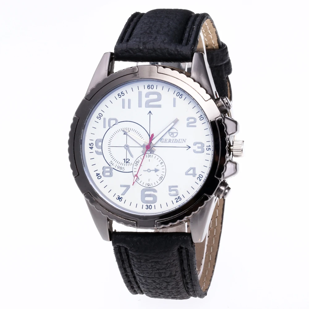 Мужские наручные часы Reloj hombre кожаные военные спортивные аналоговые кварцевые