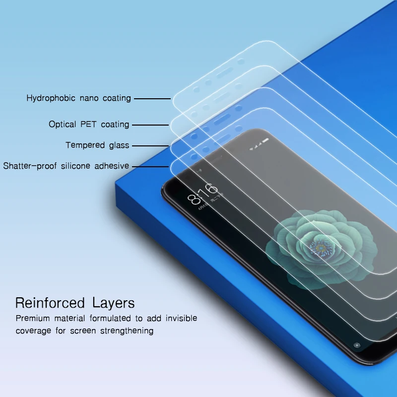 2.5D Закаленное стекло для Xiaomi Mi A1 защиты экрана Xiomi 8 Mi8 A2 Защитная пленка Pocophone